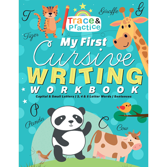 My First Cursive Writing Workbook for Kids | Capital & Small Letters, Joining Letters, 3, 4 & 5 Letter Words & Sentences | Cursive Handwriting Practice Book | 64 Pages | Ages 5-8