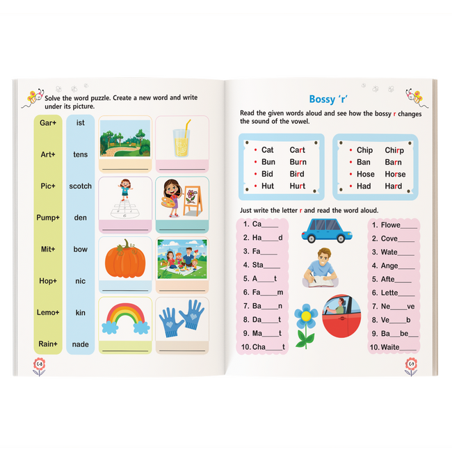 My First Phonics Workbook for Kids| Alphabet, Short & Long Vowels, Consonants & Blends, Words & Sentences | Early Reading Practice for Preschool & Kindergarten Kids Age 3+