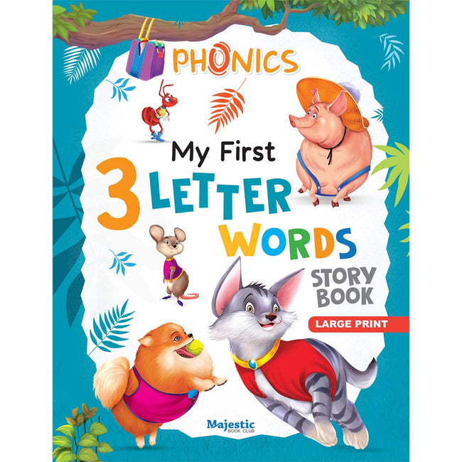 My First Phonics 3-Letter Words Story Books for Kids Age 3+ | Fun Learning with Easy Words | Colourful Illustrations I Simple 3-Letter Words