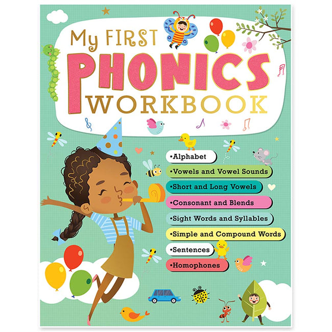 My First Phonics Workbook for Kids| Alphabet, Short & Long Vowels, Consonants & Blends, Words & Sentences | Early Reading Practice for Preschool & Kindergarten Kids Age 3+