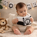High Contrast Books for Babies & Infants | Box Set of 6 Books | Black & White Educational Books | Visual & Sensory Stimulation