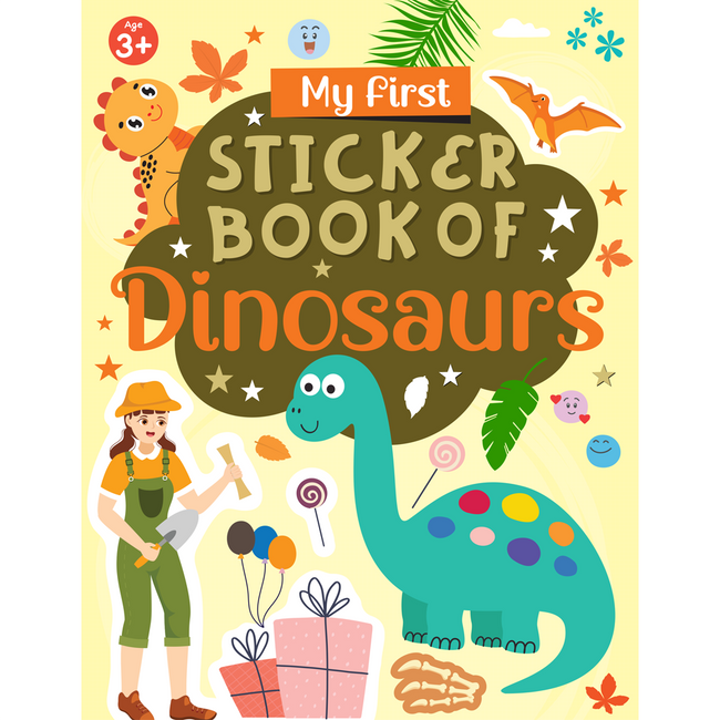 My First Sticker Book of Dinosaurs | 24-Page Dinosaur Activity & Sticker Book for Kids Ages 3+, Includes 4 Sheets of Stickers