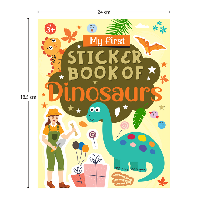 My First Sticker Book of Dinosaurs | 24-Page Dinosaur Activity & Sticker Book for Kids Ages 3+, Includes 4 Sheets of Stickers