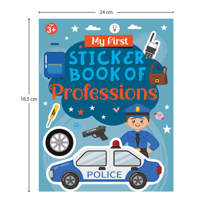 My First Sticker Book of Professions | 16-Page Career & Community Helpers Activity & Sticker Book for Kids Ages 3+, Includes 4 Sheets of Stickers
