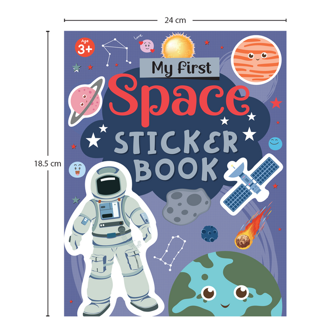 My First Space Sticker Book | Solar System & Astronaut Activity Book for Kids Ages 3+, Includes 4 Sheets of Stickers