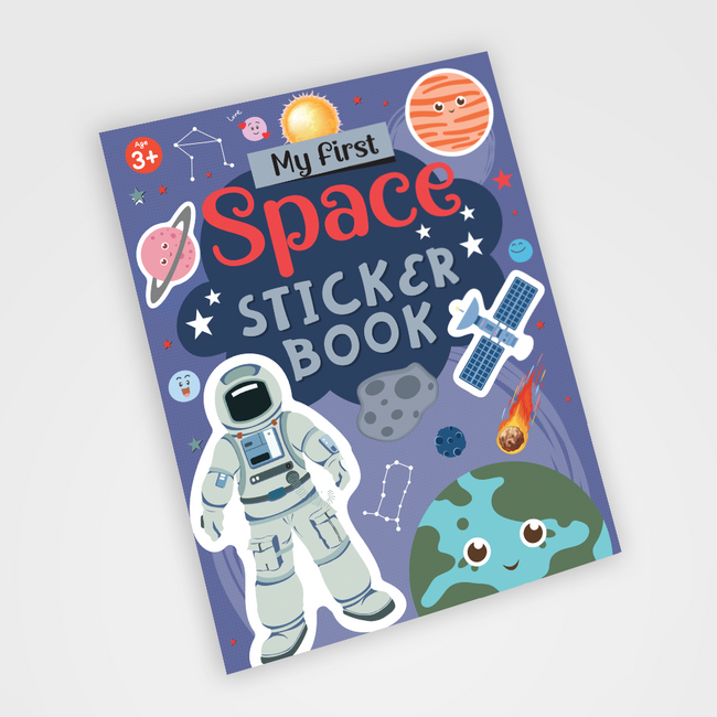 My First Space Sticker Book | Solar System & Astronaut Activity Book for Kids Ages 3+, Includes 4 Sheets of Stickers