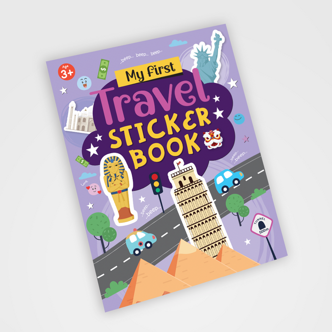 My First Travel Sticker Book | 16-Page World Landmarks & Countries Activity & Sticker Book for Kids Ages 3+, Includes 4 Sheets of Stickers