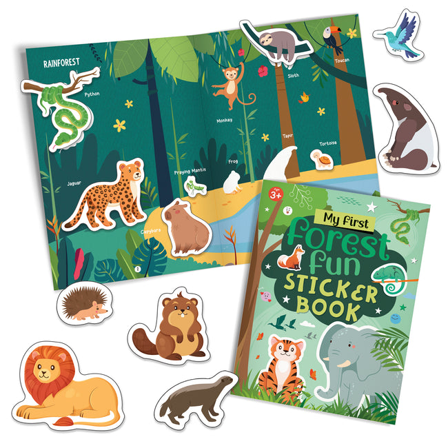 My First Forest Fun Sticker Book | Wildlife & Animal Habitats Activity Book for Kids Ages 3+, Includes 4 Sheets of Stickers