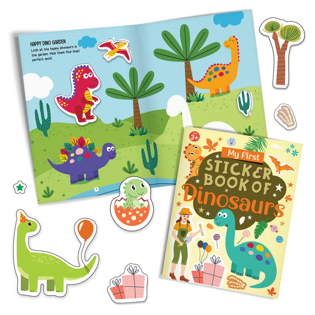 My First Sticker Book of Dinosaurs | 24-Page Dinosaur Activity & Sticker Book for Kids Ages 3+, Includes 4 Sheets of Stickers