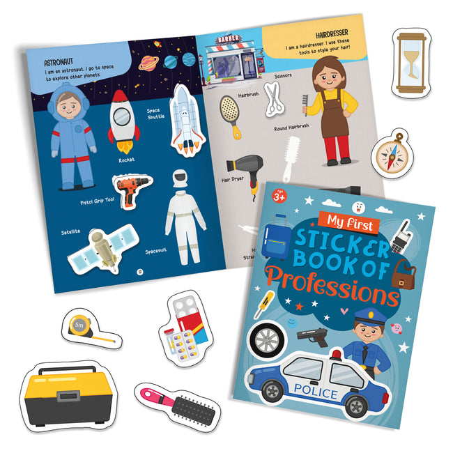 My First Sticker Book of Professions | 16-Page Career & Community Helpers Activity & Sticker Book for Kids Ages 3+, Includes 4 Sheets of Stickers
