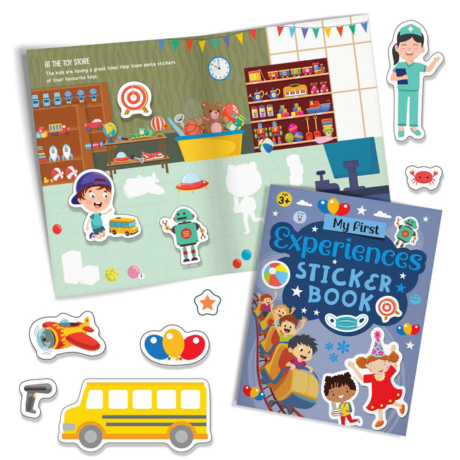 My First Sticker Books - Forest Fun, Space, Experiences and Festivals (Set of 4 Books) - Activity Books for Kids with Stickers - Age 3+