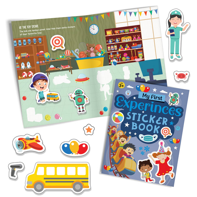 My First Sticker Books - Forest Fun, Space, Experiences and Festivals (Set of 4 Books) - Activity Books for Kids with Stickers - Age 3+