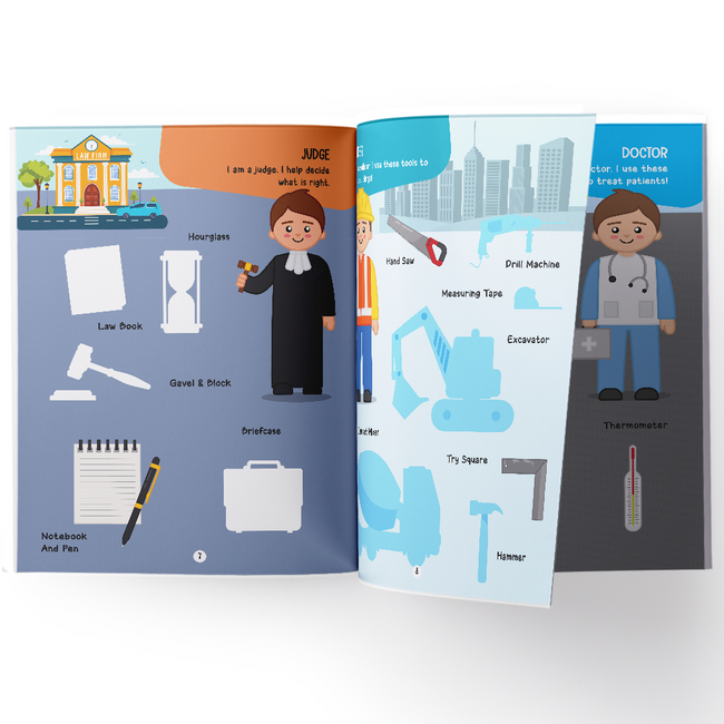 My First Sticker Book of Professions | 16-Page Career & Community Helpers Activity & Sticker Book for Kids Ages 3+, Includes 4 Sheets of Stickers