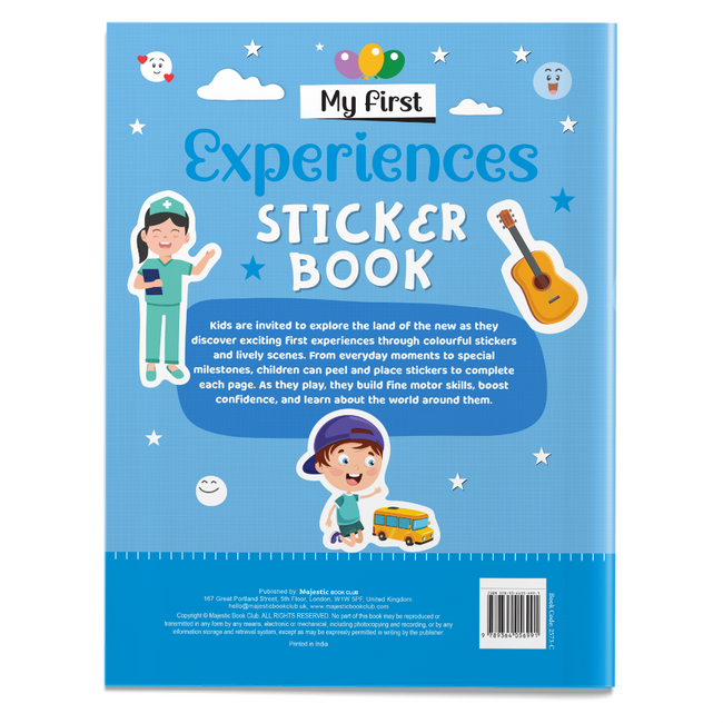 My First Experiences Sticker Book | 16-Page Everyday Adventures Activity & Sticker Book for Kids Ages 3+, Includes 4 Sheets of Stickers | Perfect Gift