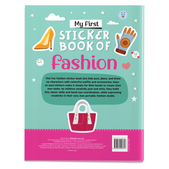 My First Sticker Book of Fashion | Fashion & Style Activity Book for Kids Ages 3+, Includes 4 Sheets of Stickers