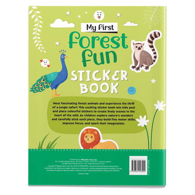 My First Forest Fun Sticker Book | Wildlife & Animal Habitats Activity Book for Kids Ages 3+, Includes 4 Sheets of Stickers