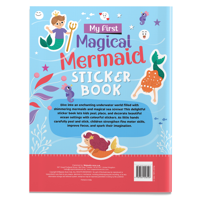 My First Magical Mermaid Sticker Book | Mermaid Ocean Adventure Activity Book for Kids Ages 3+, Includes 4 Sheets of Stickers
