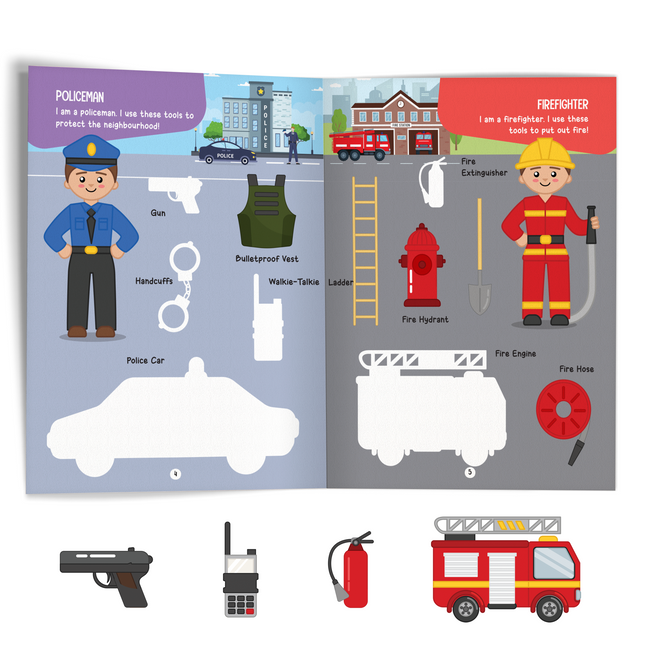 My First Sticker Book of Professions | 16-Page Career & Community Helpers Activity & Sticker Book for Kids Ages 3+, Includes 4 Sheets of Stickers
