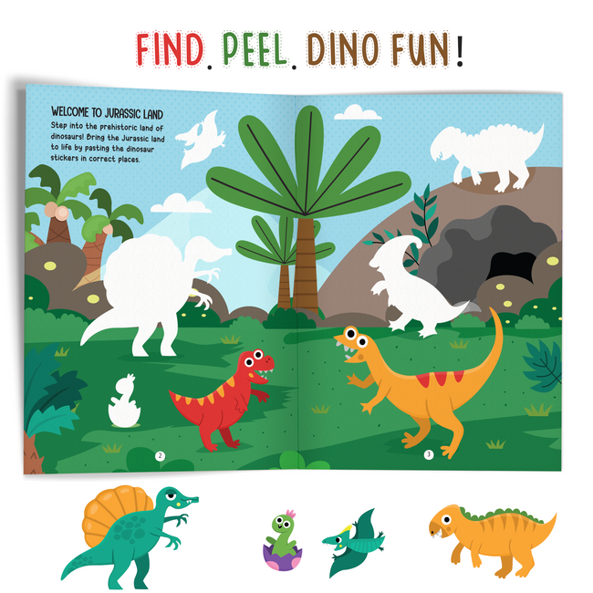 My First Sticker Book of Dinosaurs | 24-Page Dinosaur Activity & Sticker Book for Kids Ages 3+, Includes 4 Sheets of Stickers