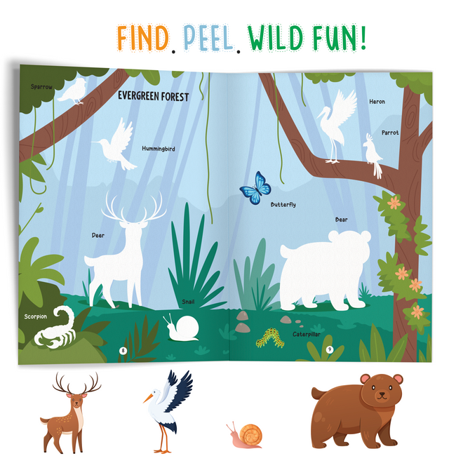 My First Forest Fun Sticker Book | Wildlife & Animal Habitats Activity Book for Kids Ages 3+, Includes 4 Sheets of Stickers