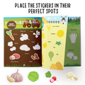 My First Transport, Fruits & Vegetables Sticker Book | 16 Pages + 8 Sticker Sheets of Fun Learning Activities for Kids Ages 3+ | Fun Preschool Activity Book by Majestic Book Club