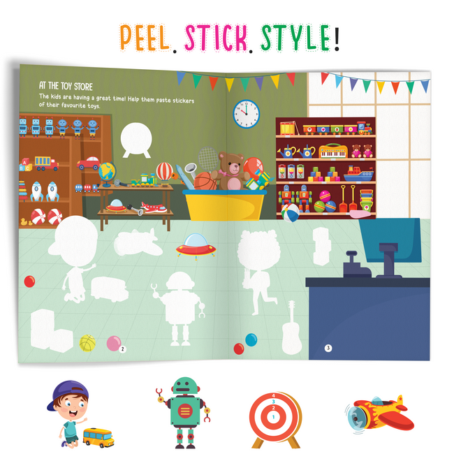 My First Experiences Sticker Book | 16-Page Everyday Adventures Activity & Sticker Book for Kids Ages 3+, Includes 4 Sheets of Stickers | Perfect Gift