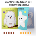 2000 Dotted Colouring Fun I Animals & Birds Colouring Sticker Book for Kids Age 4+ I Packed with 2000 Stickers I 16 Pages + 4 Sticker Sheets I Fun Preschool Activity Book by Majestic Book Club