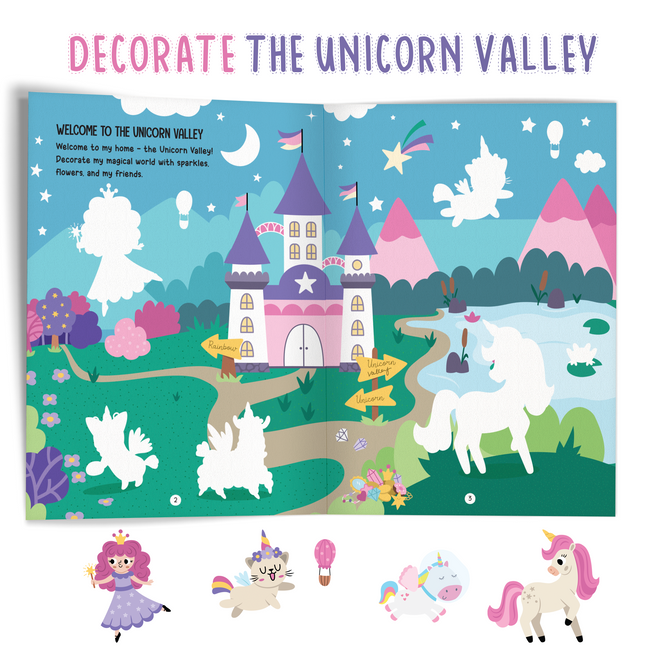 My First Unique Unicorn Sticker Book | Magical Unicorn Activity Book for Kids Ages 3+, Includes 4 Sheets of Stickers
