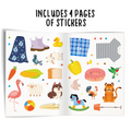 My First Words Sticker Book | 16-Page Vocabulary Activity & Sticker Book for Kids Ages 3+, Includes 4 Sheets of Stickers