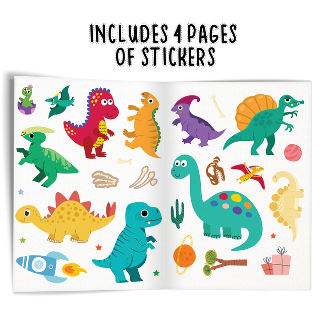 My First Sticker Book of Dinosaurs | 24-Page Dinosaur Activity & Sticker Book for Kids Ages 3+, Includes 4 Sheets of Stickers