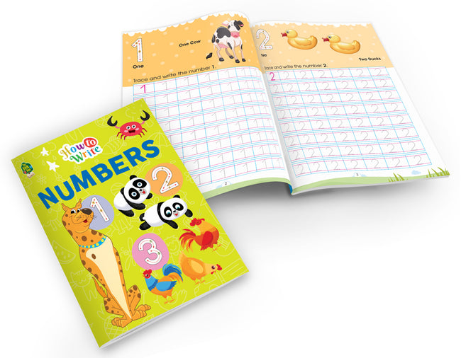 Number and Alphabet Writing books and Colouring book For 2+ Kids