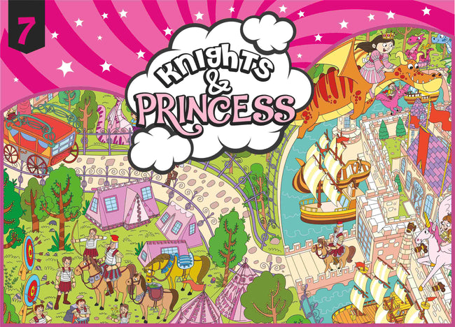 Knights & Princess- Colouring Poster