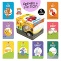Animals in Action: Book Truck of 8 Best Board Books for Kids parked in a Truck