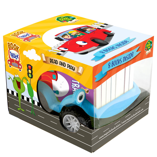 Things That Go : Book Truck of 8 Best Board Books for Kids parked in a Truck